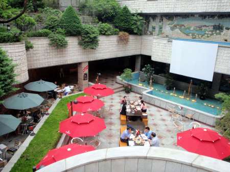 Renaissance hotel beer garden