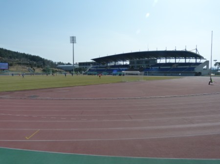 The curvy main stand again.