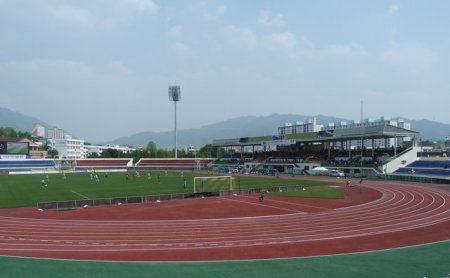 The main stand with the central VIP seated section.