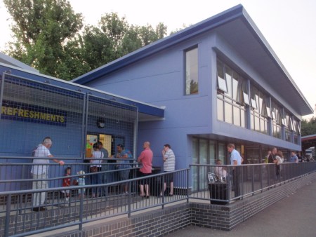 The clubhouse and tea hut.