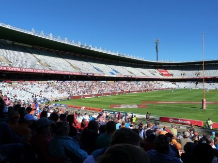 We were supposed to be sat in the stand to the left.