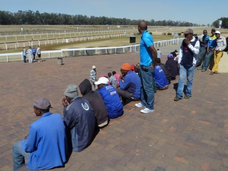 In front of the Main Stand.
