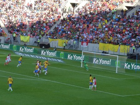 Some rare goalmouth action.